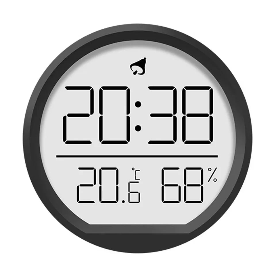 Digital Wall Clock Temp & Humidity Magnetic Mount