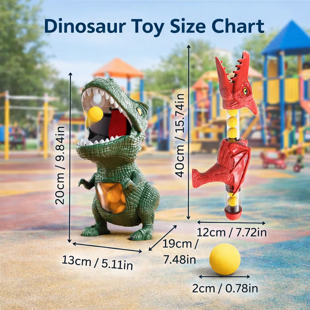 Dinosaur Shooting Game Manual Pump Soft Foam Balls