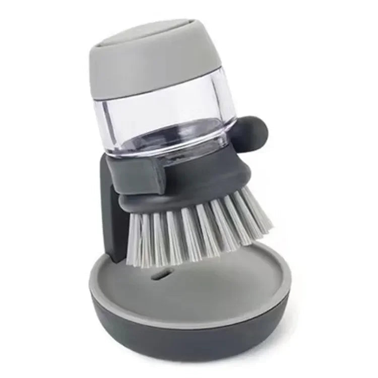 Dish Brush Built-In Soap Dispenser & Non-Slip Handle