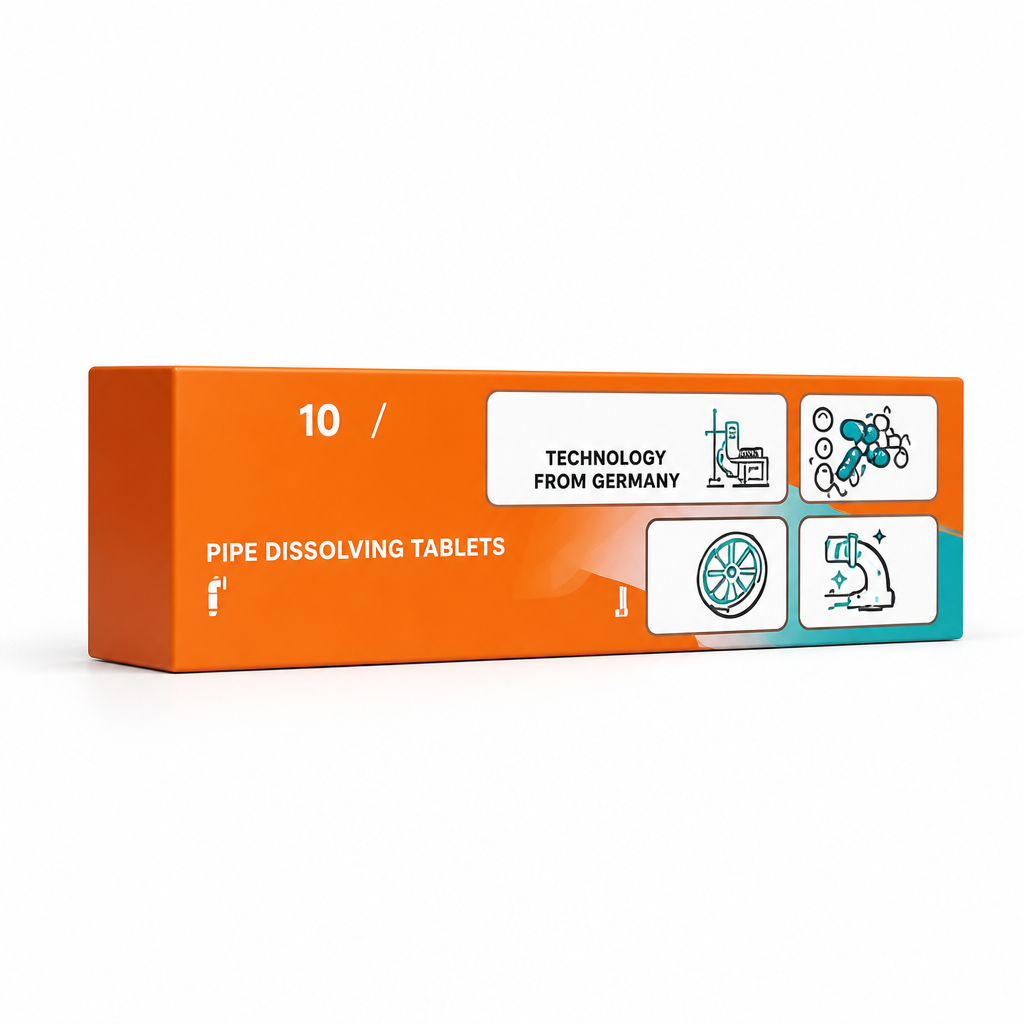 Drain Cleaner Tablets Pre-Measured Fast-Dissolving 10-Tablet Pack