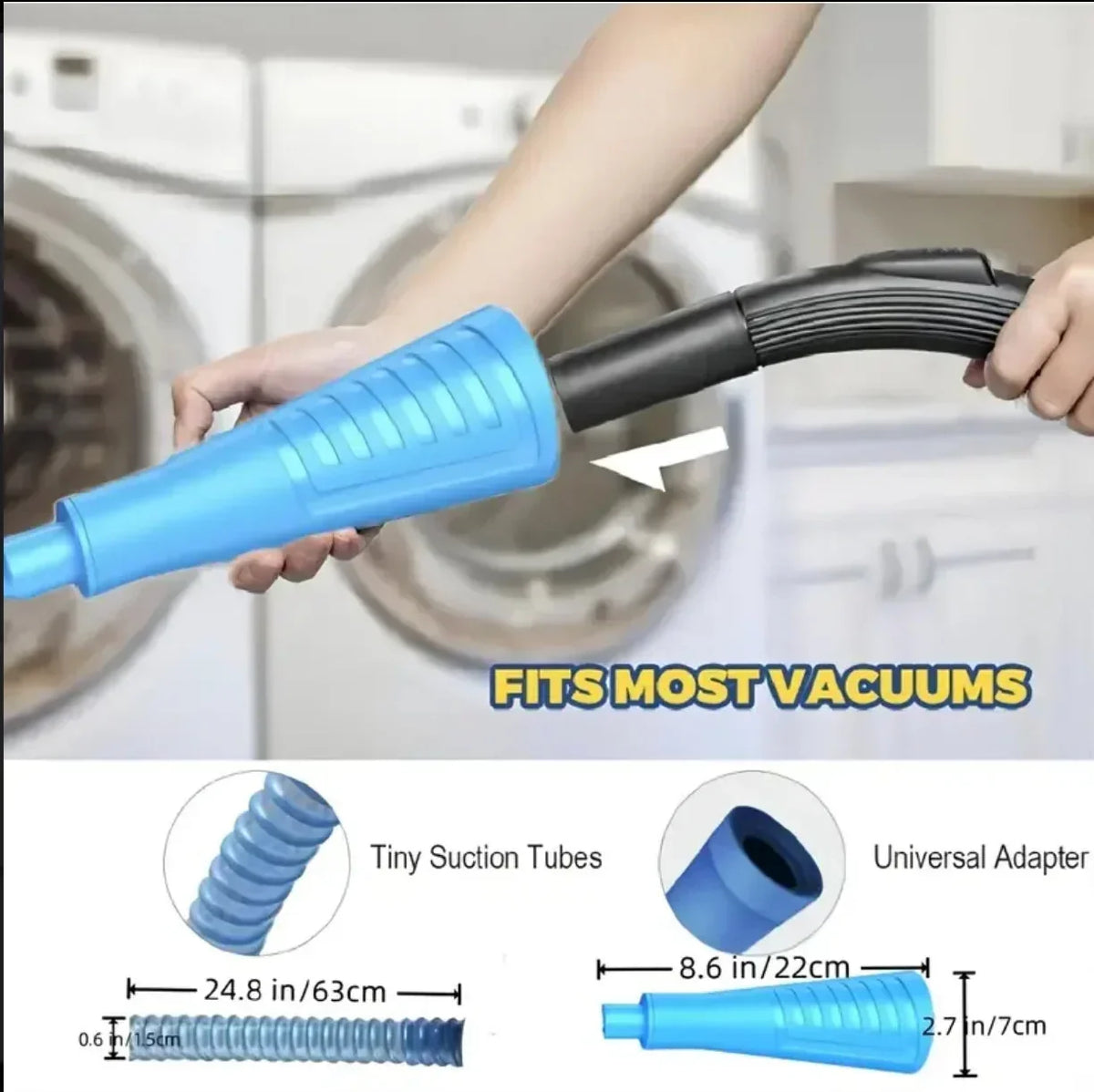 Dryer Vent Cleaner Flexible Long-Reach Vacuum Attachment