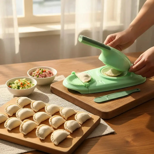 Dumpling & Empanada Maker 2-in-1 Dough Press Food-Safe Plastic