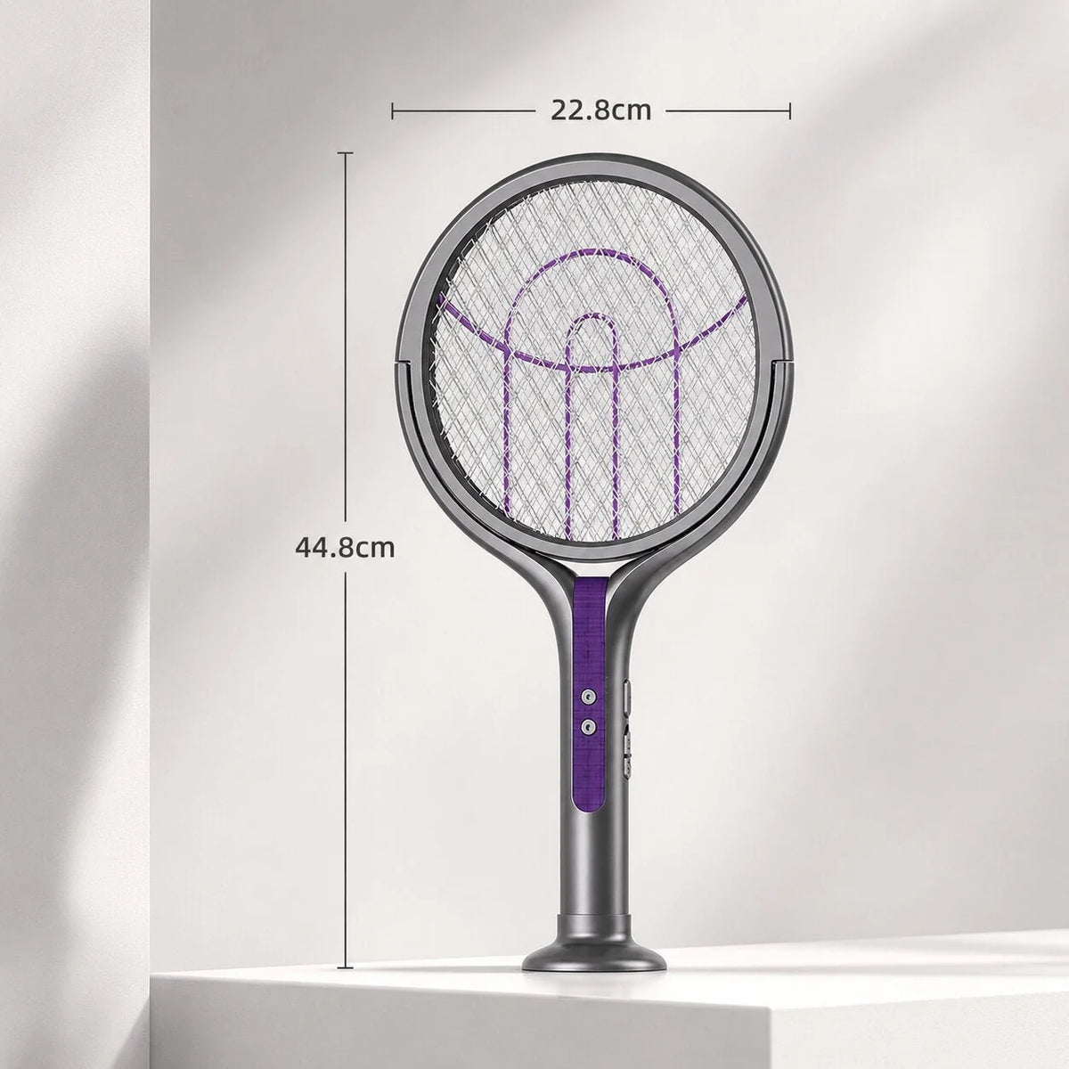 Electric Fly Swatter Telescopic Rotating Head USB-C Rechargeable