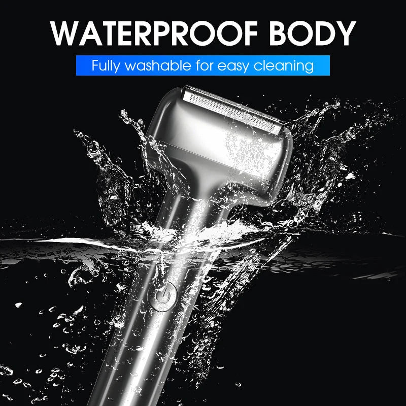 Electric Foil Shaver Waterproof Rechargeable 3 Heads