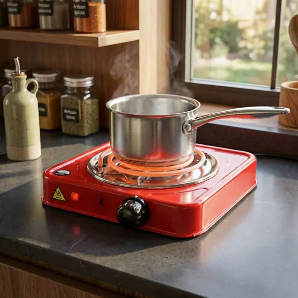 Electric Hot Plate 1000W Fast Heating All-Metal Cookware