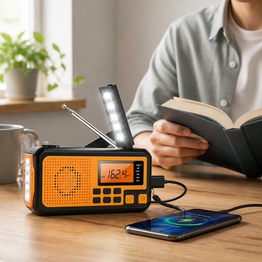 Emergency Radio Solar & Hand-Crank FM/AM Reception