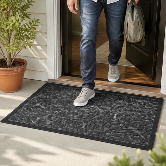 Entryway Door Mat Floral Non-Slip Easy Clean