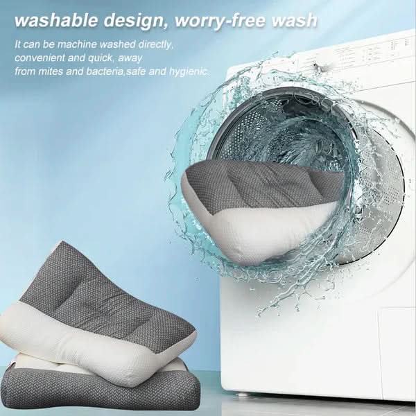 Ergonomic Neck Pillow Contoured Support Breathable Fabric