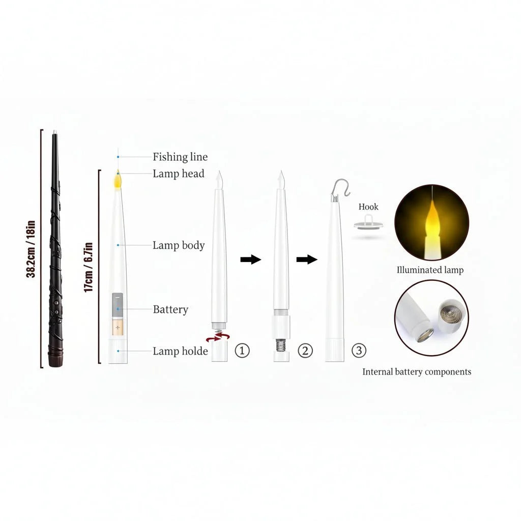 Floating Candles Flameless Flickering Set of 12