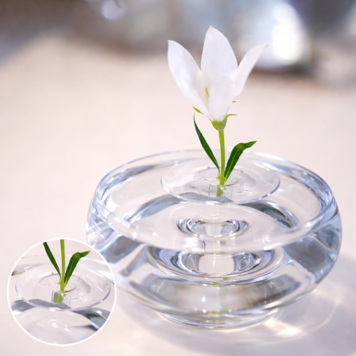 Floating Flower Holder Transparent Set of 10