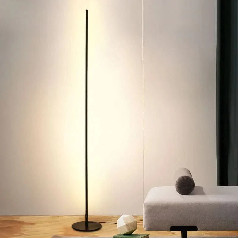 Floor Lamp Slim Dimmable Warm White LED Metal Body