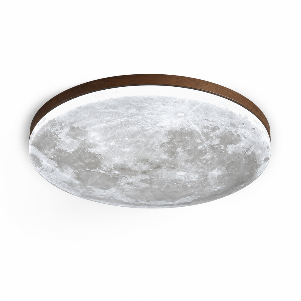 Flush Mount Ceiling Light Moon Texture Dimmable LED