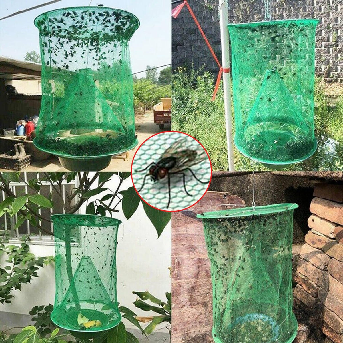 Fly Trap Foldable Mesh Non-Toxic Reusable