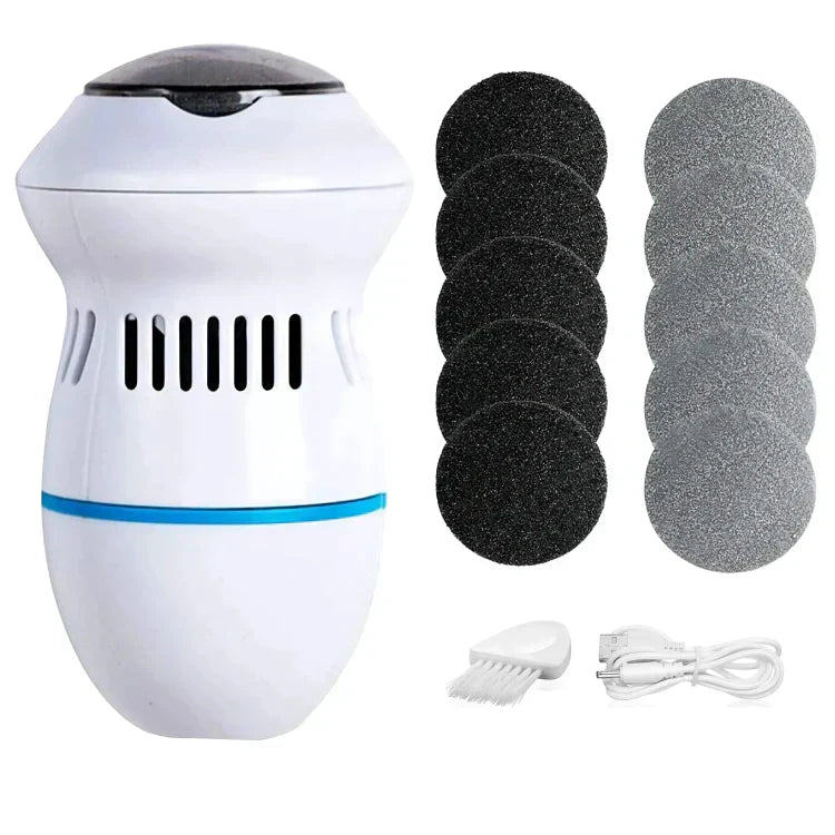 Foot Callus Remover Rechargeable Cordless Stainless Steel Rollers
