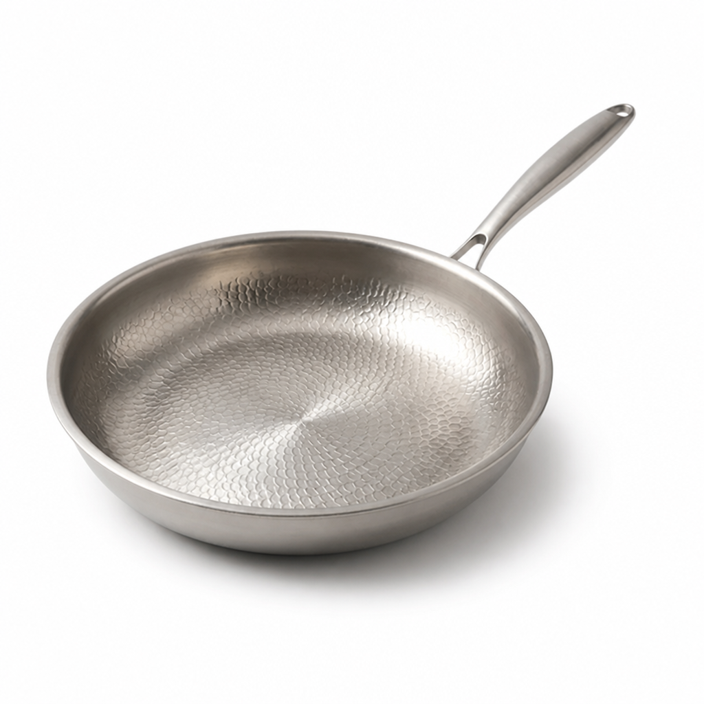 Frying Pan Coating-Free Hammered Titanium Induction & Oven-Safe