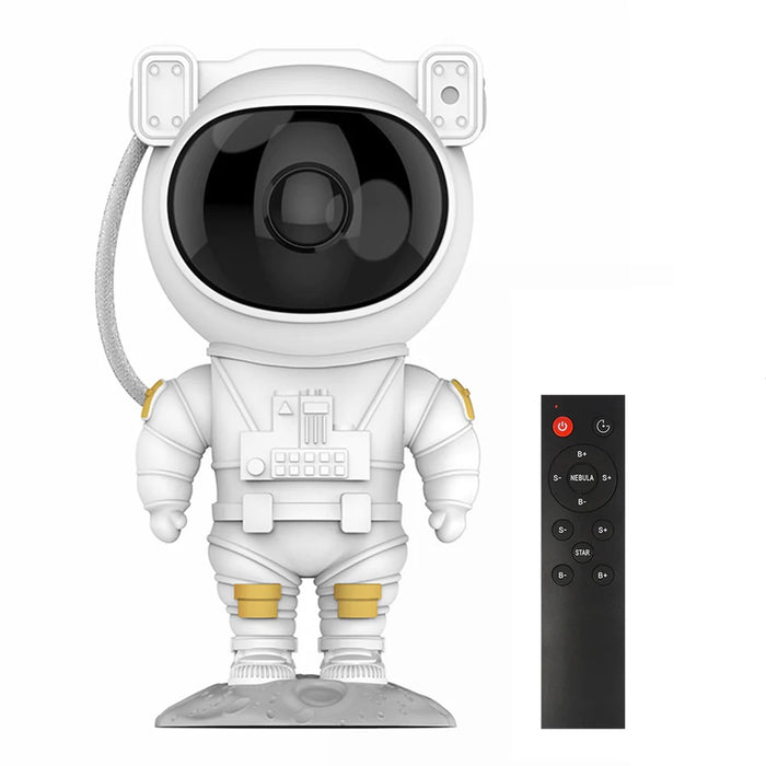 Galaxy Projector Rotating Astronaut Head Remote & USB Rechargeable