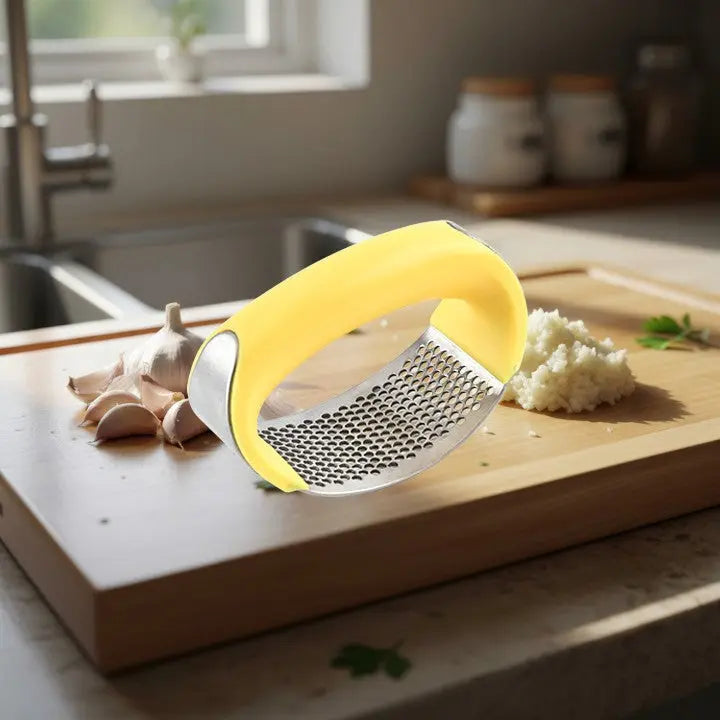 Garlic Press No-Peel Whole Clove Stainless Steel
