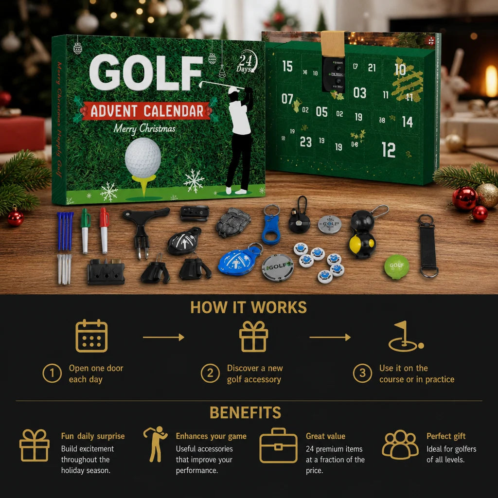 Golf Advent Calendar 24-Day Countdown Golf Accessories