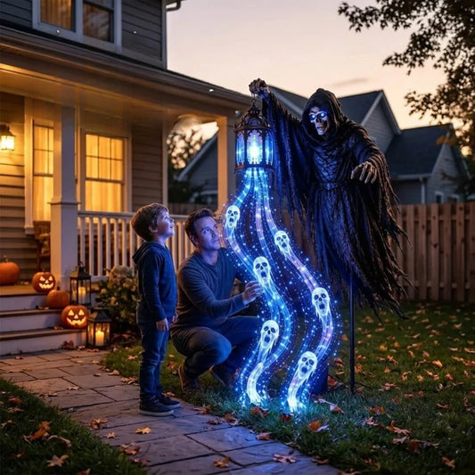 Halloween Reaper Decoration LED Lantern Cordless