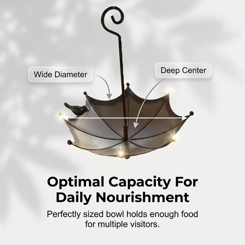 Hanging Birdbath Rust-Resistant Iron Dual Feeder