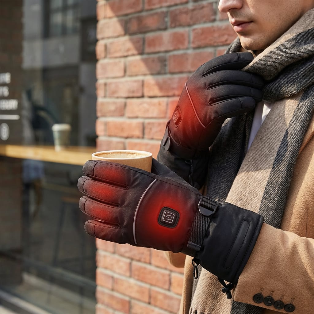 Heated Gloves Carbon Fiber Three Heat Settings Up to 8-Hour Runtime