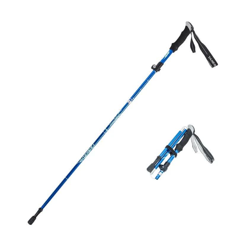 Hiking Poles Telescopic Aluminum Ultralight EVA Grip & Tungsten Tip