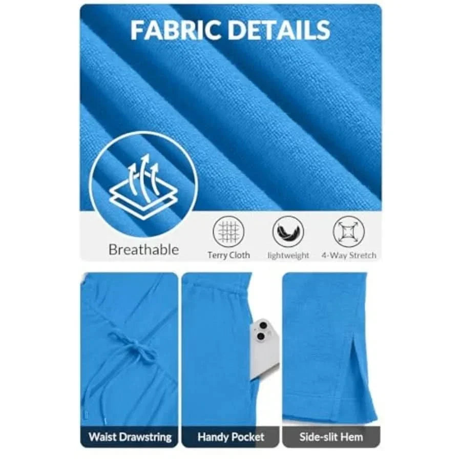 Hooded Terry Bathrobe Lightweight & Quick-Dry