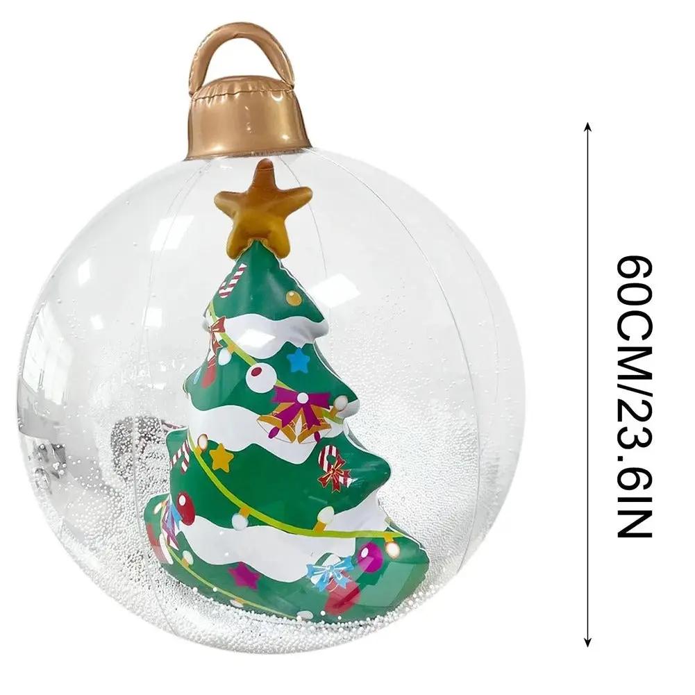 Inflatable Christmas Ornament LED Remote-Controlled Waterproof 60 cm