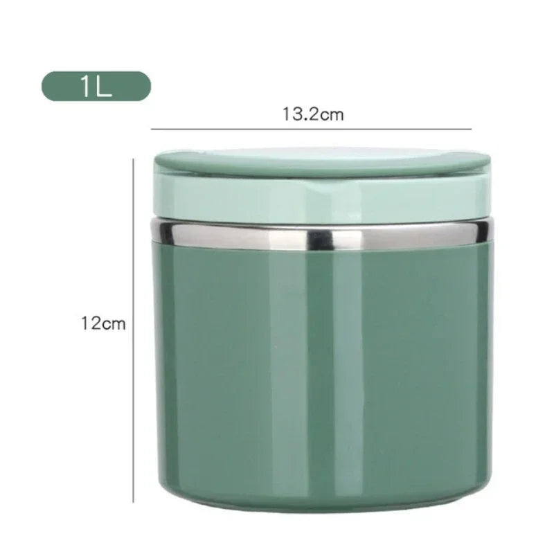 Insulated Lunch Box Double-Walled Stainless Steel Screw-Lid Seal