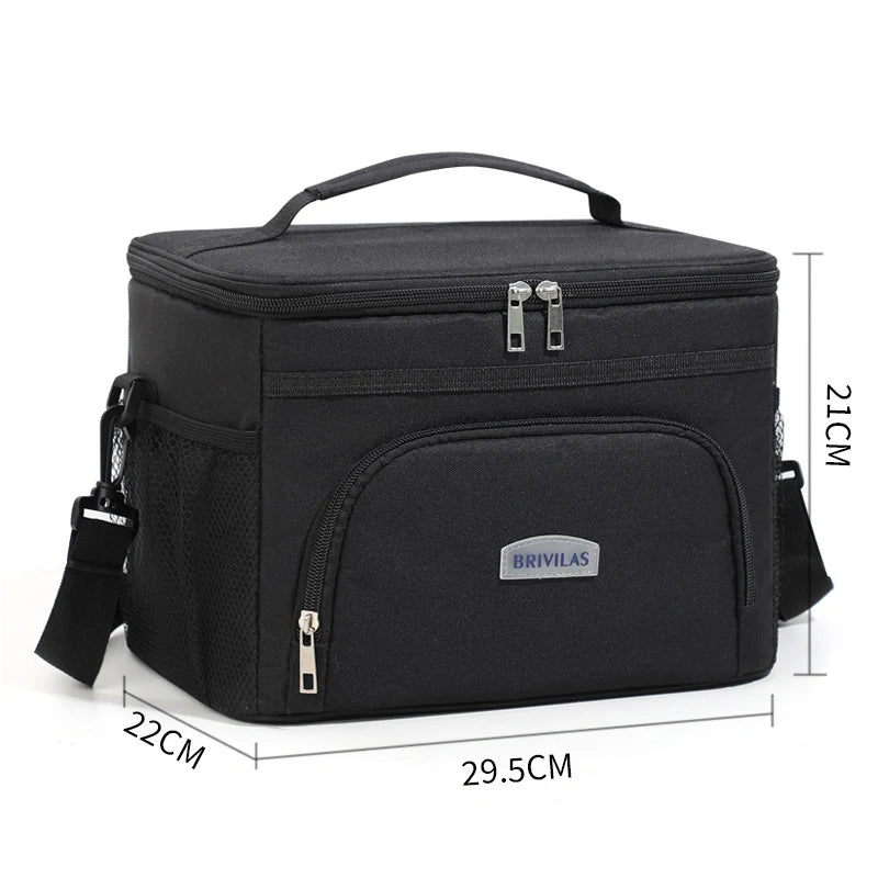 Insulated Lunchbox Multi-Compartment Adjustable Shoulder Strap