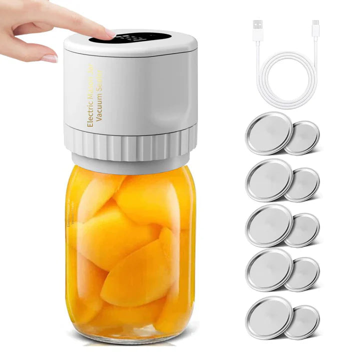 Jar Vacuum Sealer Airtight In 30 Seconds USB Rechargeable