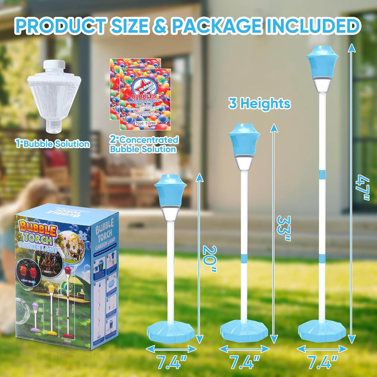 Kids Bubble Machine Adjustable Stand USB & Battery