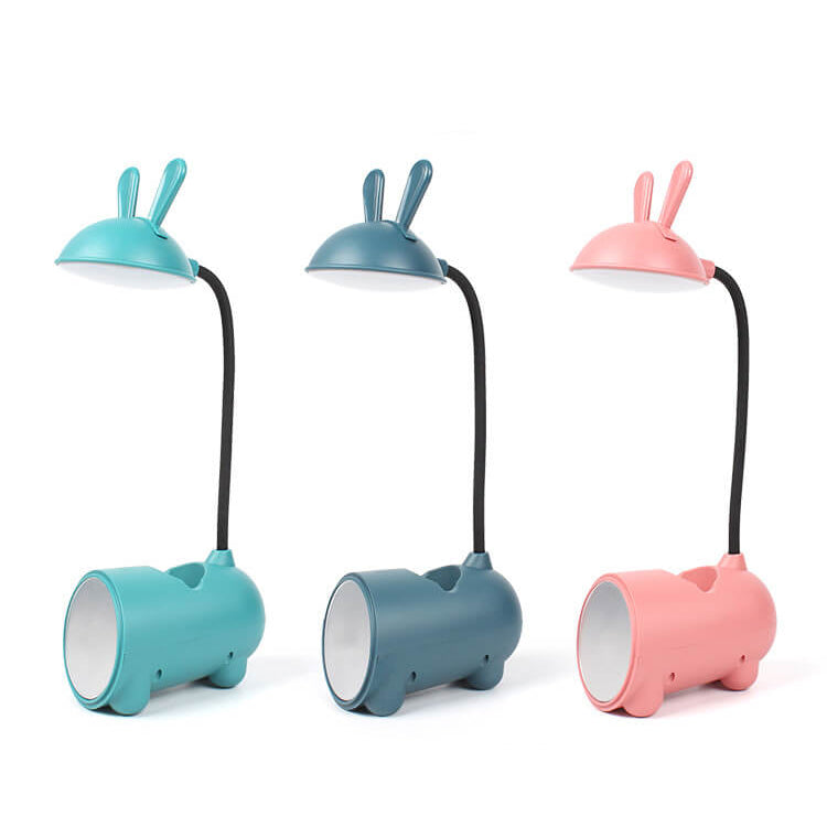 Kids LED Desk Lamp Rabbit Design Integrated Pen Holder