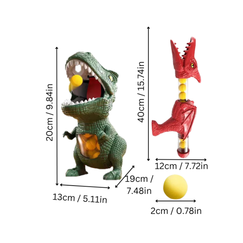 Kids Shooting Game Dinosaur Target & Foam Ball Blasters