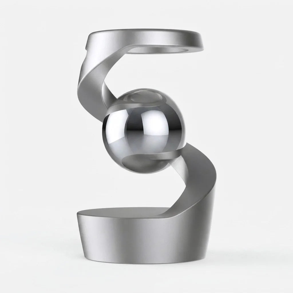 Kinetic Desk Toy Aluminum Floating Ball Illusion