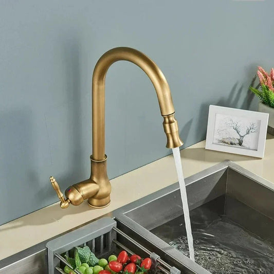 Kitchen Faucet Pull-Out Spray Head Solid Brass