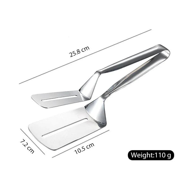 Kitchen Tongs 2-In-1 Slotted Stainless Steel