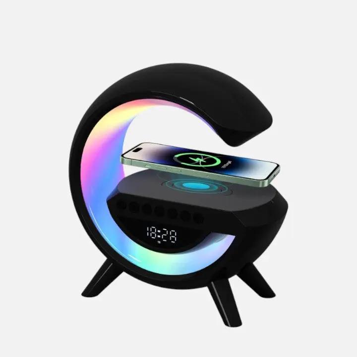 LED Alarm Clock Color-Changing Bluetooth Speaker & Wireless Charging