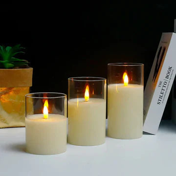 LED Candle Set Realistic Flickering Flame Remote Control