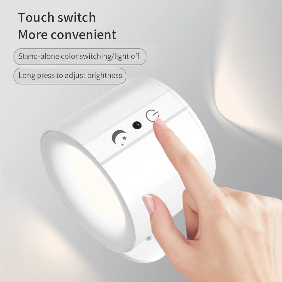 LED Wall Light Dual Heads Touch & Remote Magnetic Base