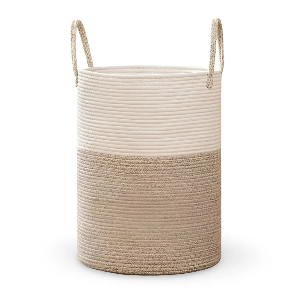 Laundry Basket Extra Tall Cotton Rope 58L
