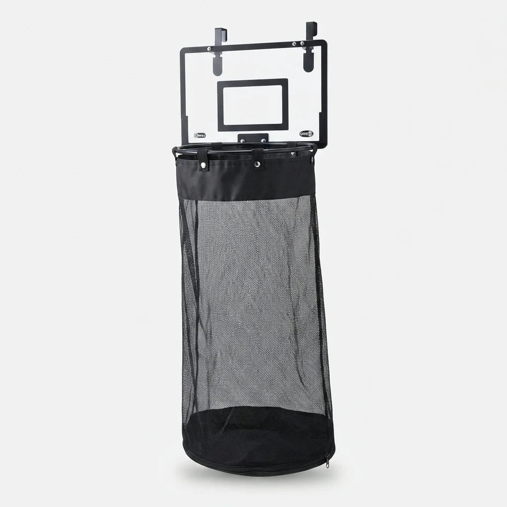 Laundry Basket Over-The-Door Basketball Hoop No-Drill Mesh