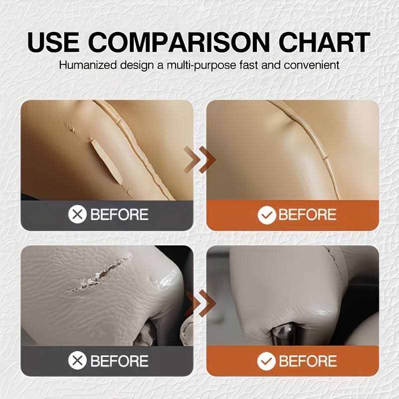 Leather Edge Repair Cream Built-In Brush Smooth White Finish