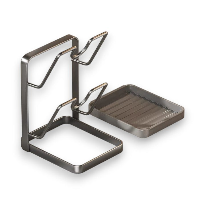 Lid & Utensil Holder Metal Double-Decker Removable Drip Tray