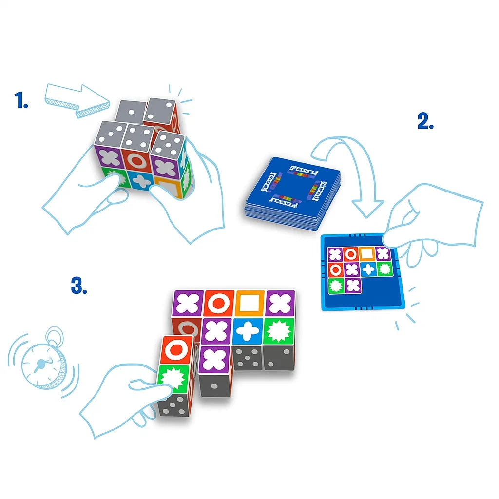 Logic Game Symbol Dice & Pattern Cards Ages 7+