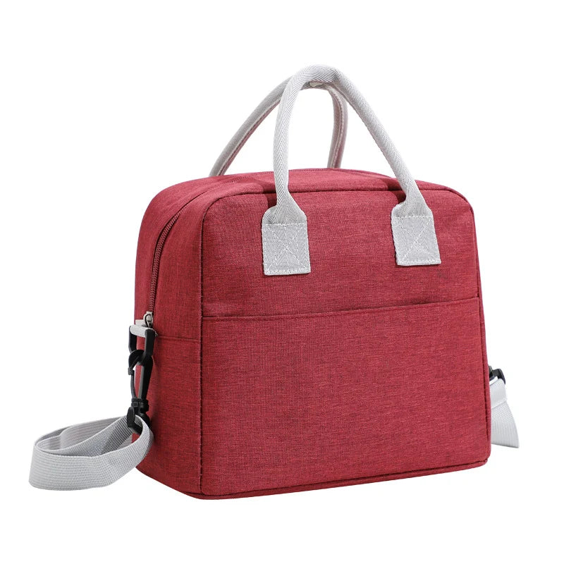 Lunch Bag Insulated Compact Water-Resistant Fabric & Removable Strap