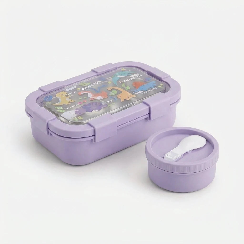 Lunch Bento Box Leak-Proof Locking Lid 3 Compartments
