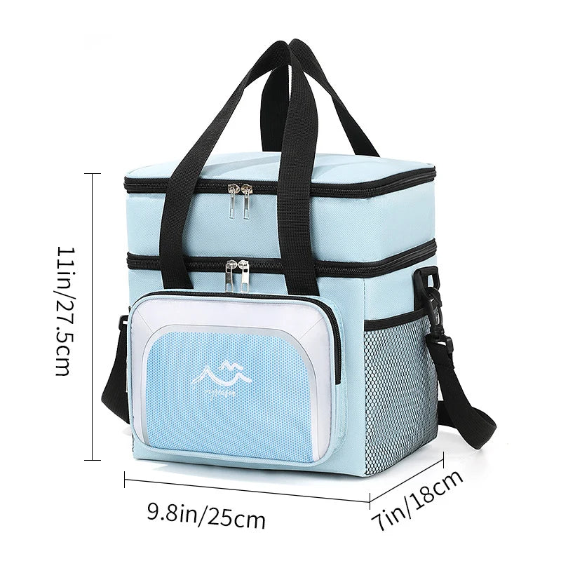Lunch Cooler Bag Insulated Multi-Compartment Padded Handles