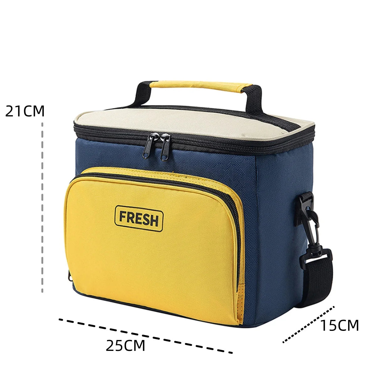 Lunch Cooler Insulated Multiple Compartments & Adjustable Strap