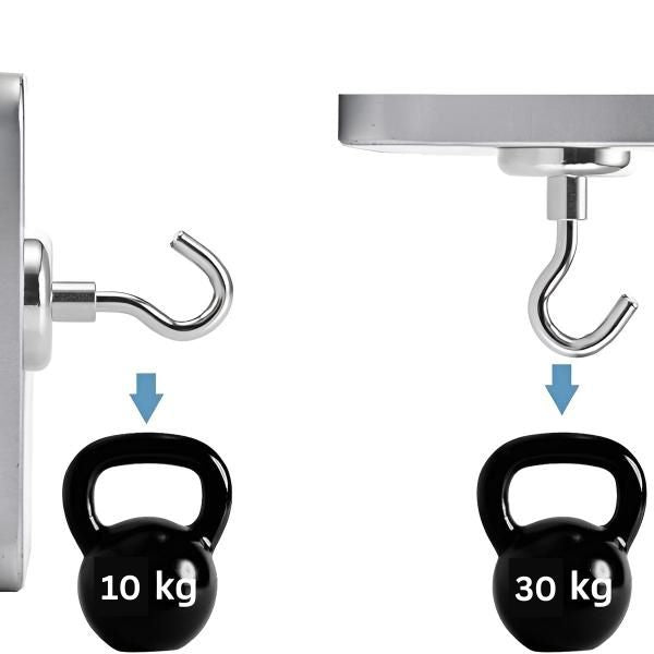Magnetic Hooks Heavy-Duty 22 Lb Horizontal 66 Lb Vertical